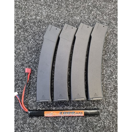 [2nd HAND]  ARCTURUS PP19 AEG + 4 MAGAZINES + 1 BATTERY 