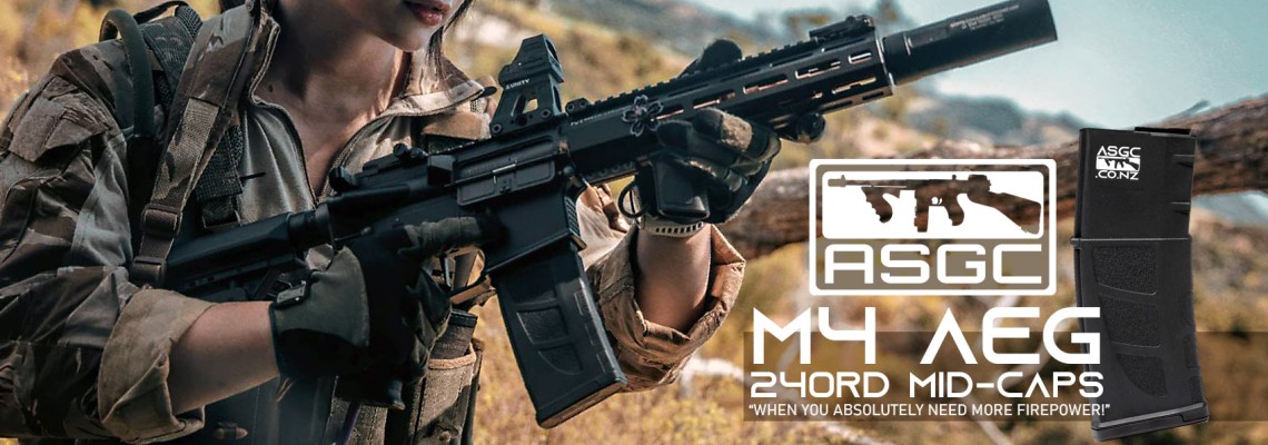 ASGC High Speed 240rd Mid-Cap M4 AEG Magazines - High ROF?! NO PROBLEMO!