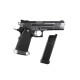 AW Custom HX1001 "Split" High Speed Hi-Capa 5.1 Gas Blowback Pistol - Silver Two Tone