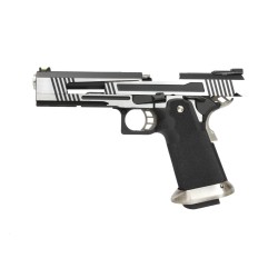 AW Custom HX1001 "Split" High Speed Hi-Capa 5.1 Gas Blowback Pistol - Silver Two Tone