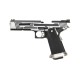 AW Custom HX1001 "Split" High Speed Hi-Capa 5.1 Gas Blowback Pistol - Silver Two Tone