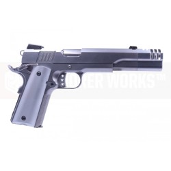 AW NE3101 Full Metal 1911 Gas Blowback Pistol with Compensator - Silver