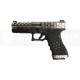 AW VX0100 G17 Metal GBB Pistol - Silver Slide, BK Grip [Hex Cut]