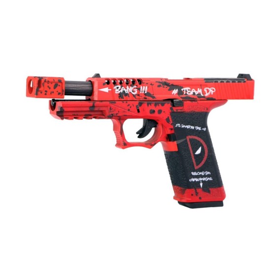 Armorer Works VX7 Glock with Compensator and Optic Cut Gas Blowback Pistol - DeadPool