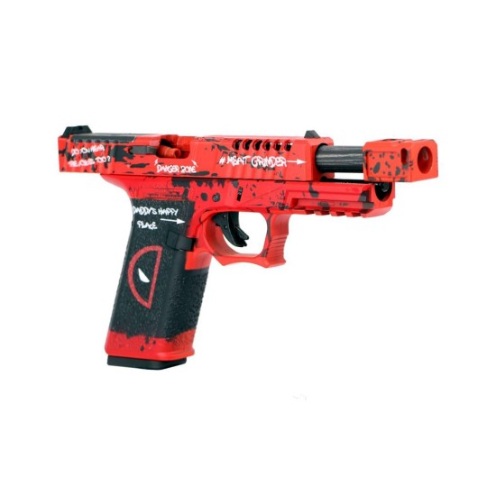 Armorer Works VX7 Glock with Compensator and Optic Cut Gas Blowback Pistol - DeadPool