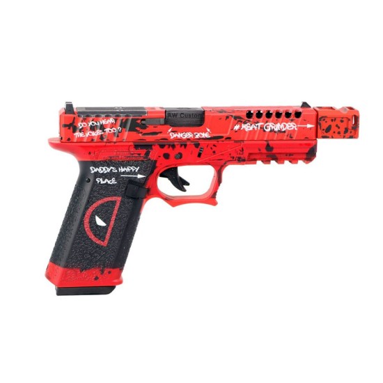 Armorer Works VX7 Glock with Compensator and Optic Cut Gas Blowback Pistol - DeadPool