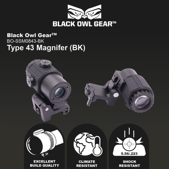 BLACK OWL GEAR SSM 0843 MAGNIFIER BLACK