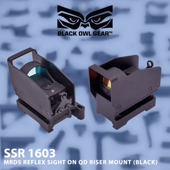 SSR 1603 MRDS REFLEX SIGHT ON QD RISER MOUNT (BLACK)