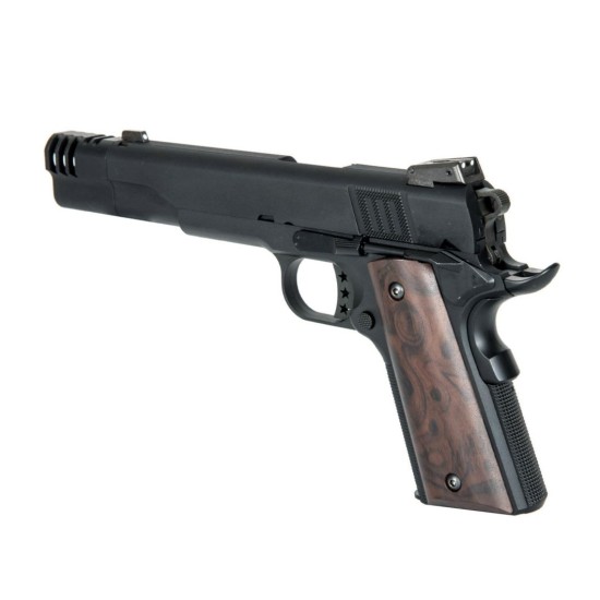  Armorer Works Iconic 1911 with Compensator Gas Blowback Pistol - Black
