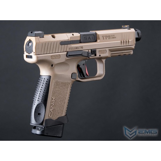 Cybergun x AW Salient Arms CANiK TP9 Elite Combat Gas Blowback Pistol - FDE