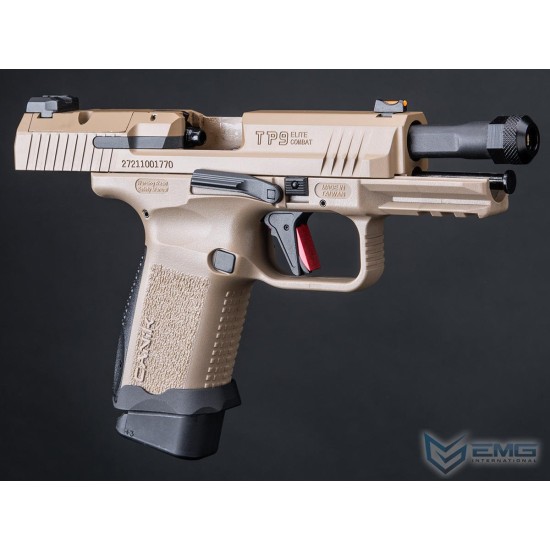 Cybergun x AW Salient Arms CANiK TP9 Elite Combat Gas Blowback Pistol - FDE