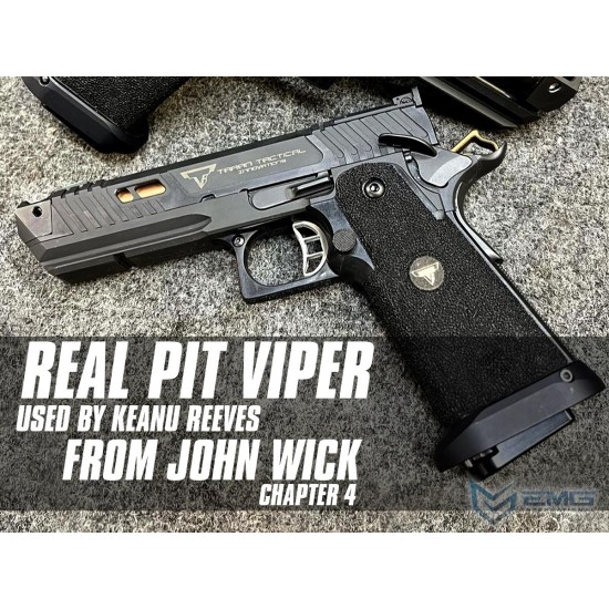 EMG TTI Licensed JW4 2011 Pit Viper Full Auto Select Fire Airsoft Training Pistol (Model: All Black / Green Gas)