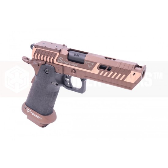 EMG TTI Licensed JW4 Sand Viper Hi-Capa GBB Pistol Airsoft ( by AW Custom / Standard / Gas) ( Licensed by Taran Tactical Innovations ) ( John Wick )