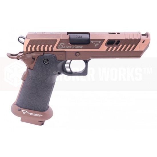 EMG TTI Licensed JW4 Sand Viper Hi-Capa GBB Pistol Airsoft ( by AW Custom / Standard / Gas) ( Licensed by Taran Tactical Innovations ) ( John Wick )