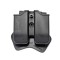 Amomax 9mm Beretta PX4 / USP Double Magazine Pouch - Black