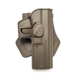 Amomax Tactical Quick Draw Holster for Real-Spec Glock 17 - Right Hand, FDE