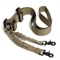 Amomax Tactical Two Point Sling with Round Hooks - CB
