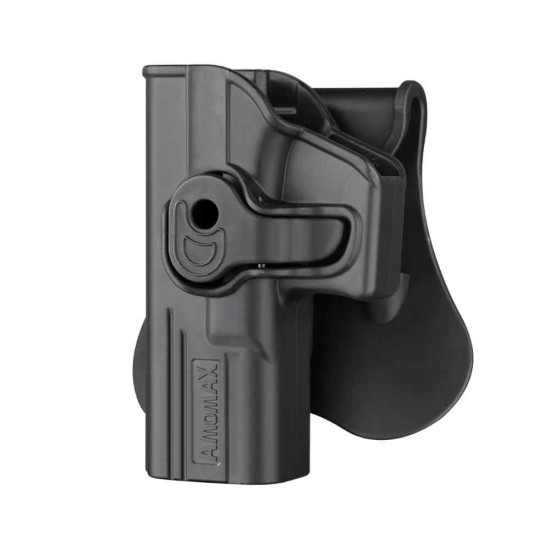 AMOMAX TACTICAL QUICK DRAW HOLSTER FOR AIRSOFT GLOCKS - LEFT BK
