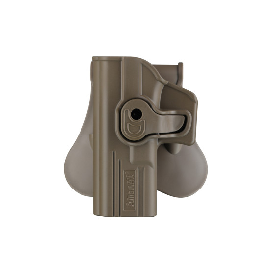 AMOMAX TACTICAL QUICK DRAW HOLSTER FOR AIRSOFT GLOCKS - LEFT FDE