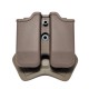 Amomax Tactical Double Magazine Pouch for 9mm Glock Mags - FDE