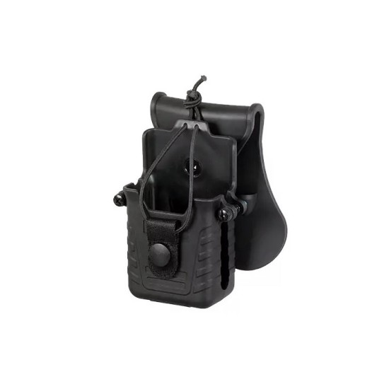 Amomax Hard Radio Pouch with Paddle - Black