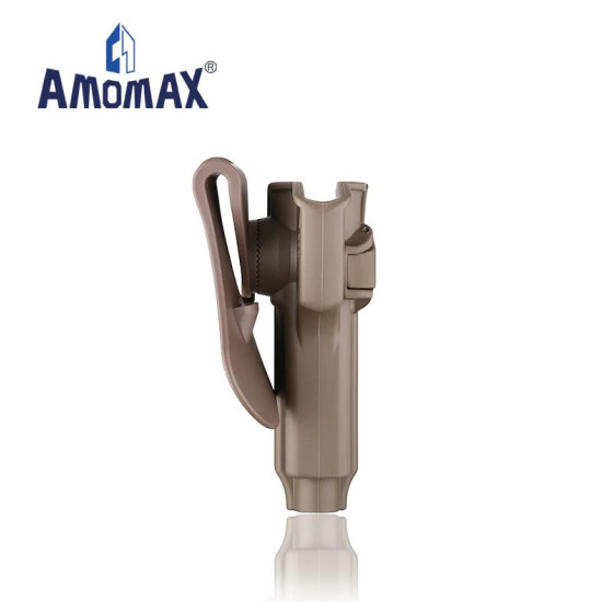AMOMAX TACTICAL QUICK DRAW HARD HOLSTER FOR M9 / M92 - RH, FDE