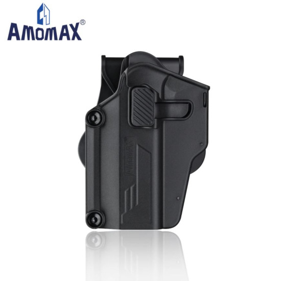 AMOMAX TACTICAL MULTI-FIT POLYMER HOLSTER - LEFT HAND, BLACK