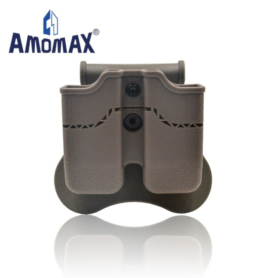 AMOMAX TACTICAL DOUBLE MAG POUCH FOR 1911 MAGS - FDE