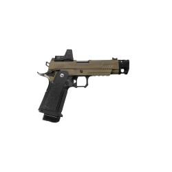 Arcturus Vanguard 4.3" OR Hi-Capa GBB Pistol with Compensator & ARS-1 Optic - Two Tone