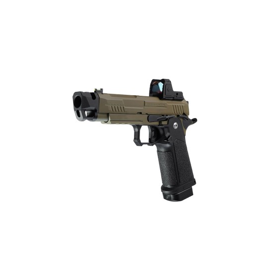 Arcturus Vanguard 4.3" OR Hi-Capa GBB Pistol with Compensator & ARS-1 Optic - Two Tone