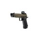 Arcturus Vanguard 4.3" OR Hi-Capa GBB Pistol with Compensator & ARS-1 Optic - Two Tone