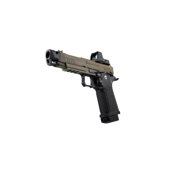 Arcturus Vanguard 4.3" OR Hi-Capa GBB Pistol with Compensator & ARS-1 Optic - Two Tone