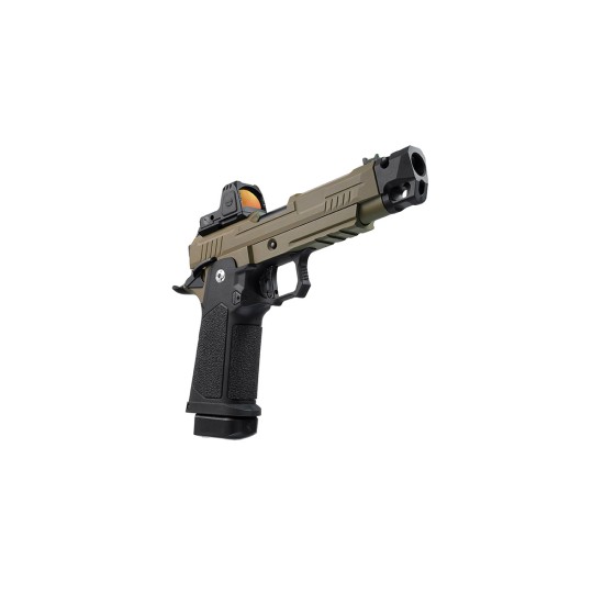 Arcturus Vanguard 4.3" OR Hi-Capa GBB Pistol with Compensator & ARS-1 Optic - Two Tone