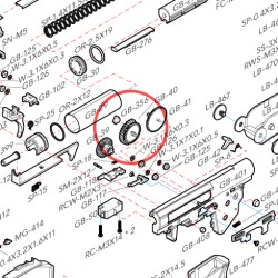 ARES L1A1 SLR REPLACEMENT PART GB-40 AND GB-356 - SECTOR GEAR