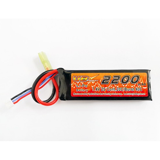 VB Power Li-Po 7.4V 2200mAh 20C Battery - Regular