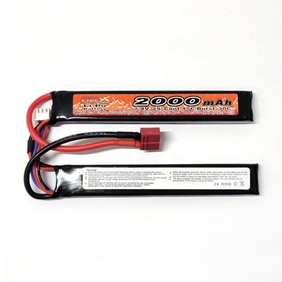 VB Power Li-Po 7.4V 2000mAh 15C Battery - 2 Stick