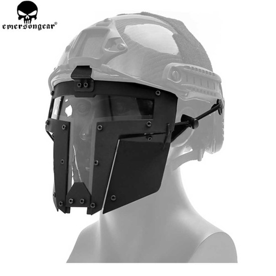 EmersonGear Iron Warrior Mask for FAST Helmets - Lens Ver, Black
