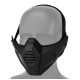 WoSport Multi-dimensional Split Mask with Helmet Mount - Black