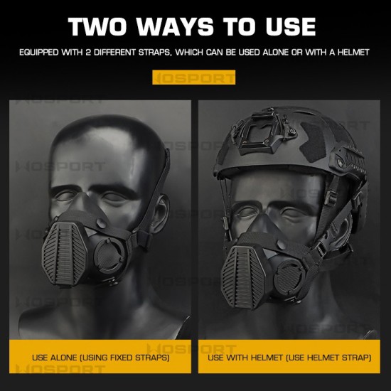 WoSport Special Tactical Respirator STR Mask - Black