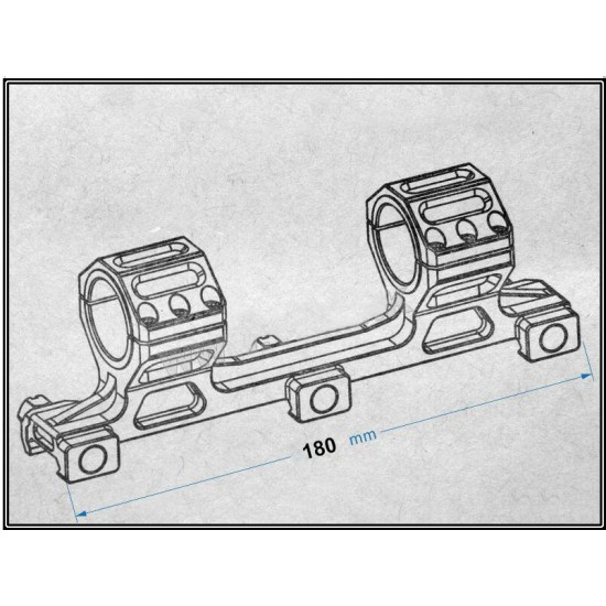 Goossele "Big Bertha" LPVO Tall Scope Mount 