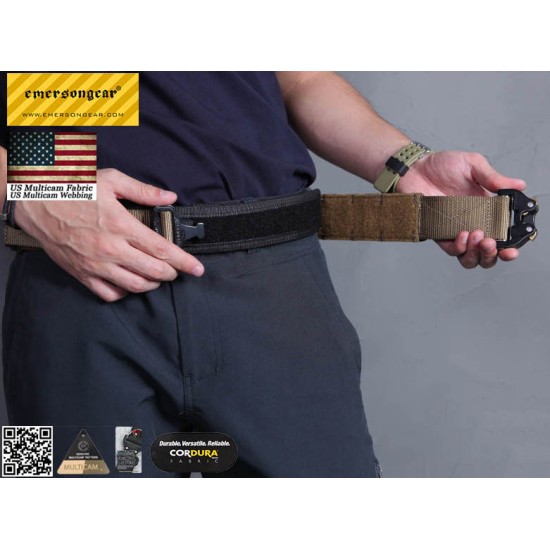 EmersonGear Ronin Style 2-inch Combat Belt with COBRA Buckle - US Multicam, Small