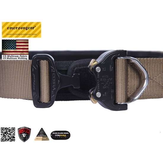 EmersonGear Ronin Style 2-inch Combat Belt with COBRA Buckle - US Multicam, Small