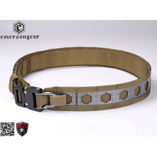 EmersonGear FC-Style "Bison" Combat Belt with COBRA Buckle - Coyote Brown, Large