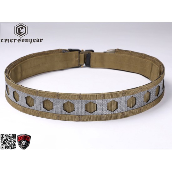 EmersonGear FC-Style "Bison" Combat Belt with COBRA Buckle - Coyote Brown, Large