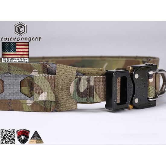 EmersonGear FC-Style "Bison" Combat Belt with COBRA Buckle - Coyote Brown, Large