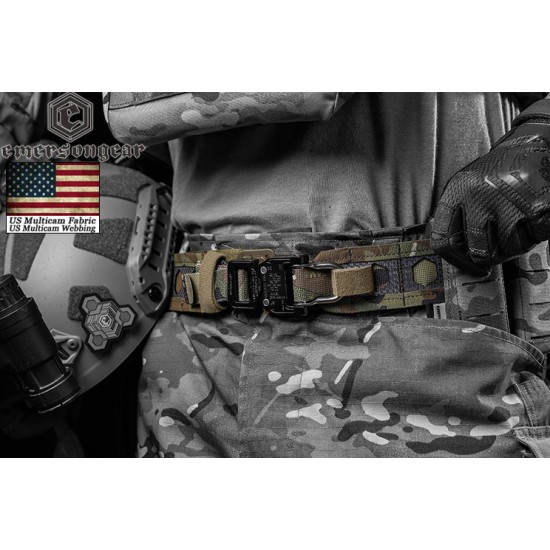 EmersonGear FC-Style "Bison" Combat Belt with COBRA Buckle - Coyote Brown, Large