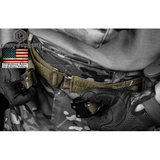 EmersonGear FC-Style "Bison" Combat Belt with COBRA Buckle - Coyote Brown, Large