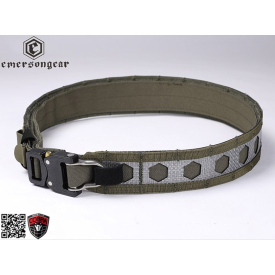 EmersonGear FC-Style "Bison" Combat Belt with COBRA Buckle - Ranger Green, Medium