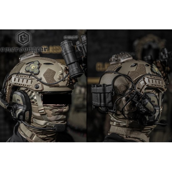 EmersonGear Fast SF Super High Cut Tactical BUMP Helmet - Ranger Green, S-M