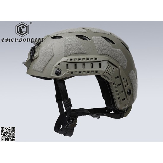 EmersonGear Fast SF Super High Cut Tactical BUMP Helmet - Ranger Green, S-M
